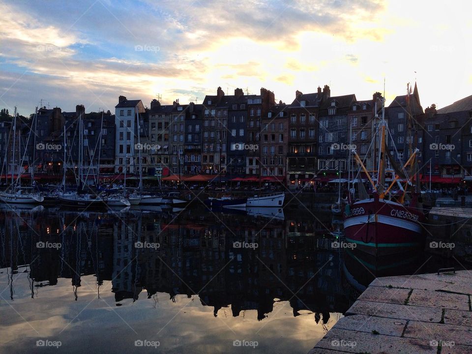 Honfleur and The sunset