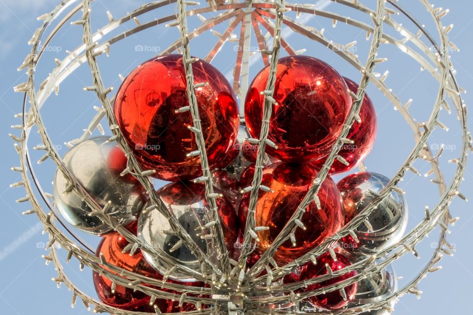 Christmas balls with lights