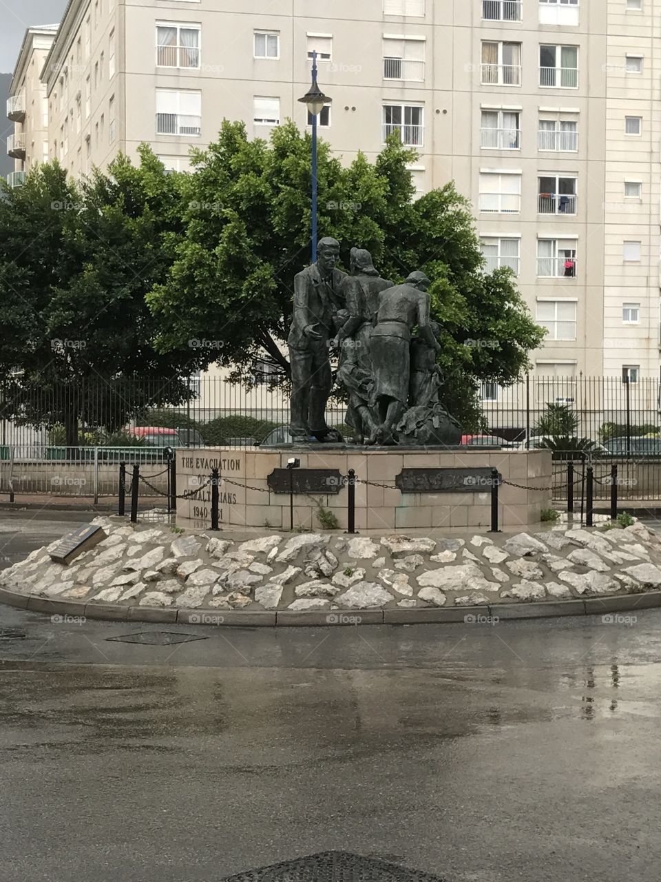 Gibraltar-Evacuation Monument-history 