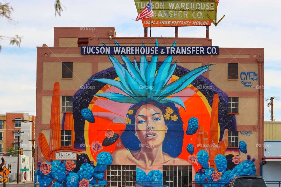 Tucson warehouse and transfer mural