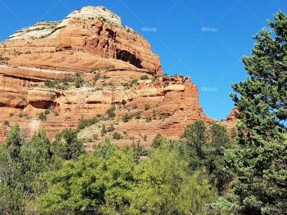 Desert red rock mountain landscape