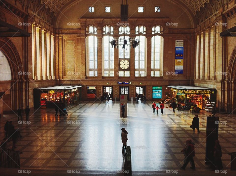 Main railway station in Leipzig