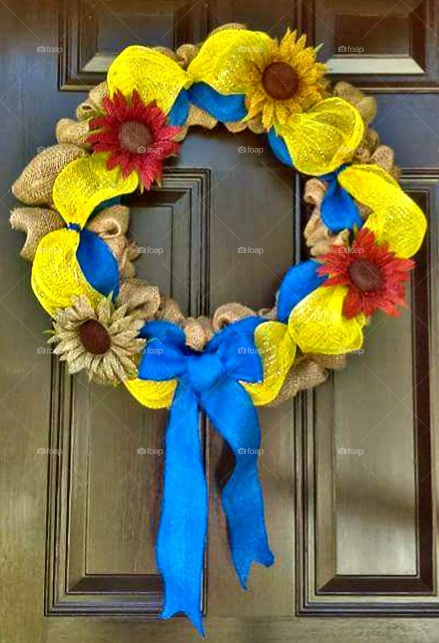 Summertime wreath I made.