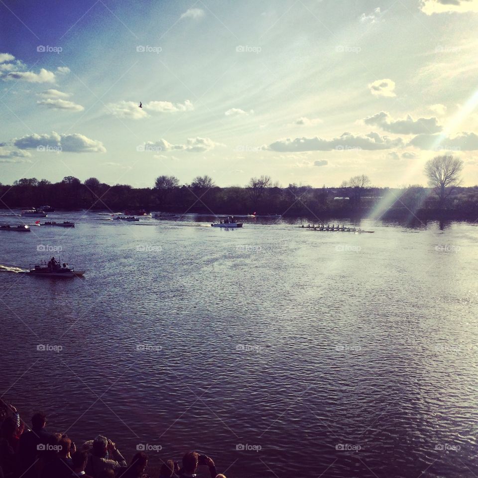 London boat race. Cambridge Vs Oxford 