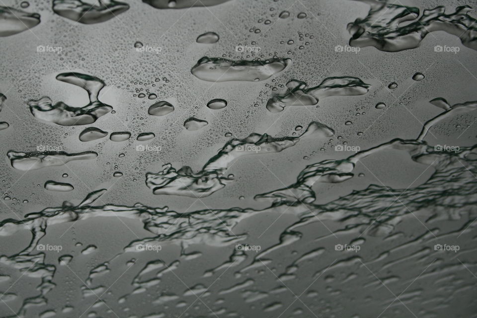 Car windshield at the car wash