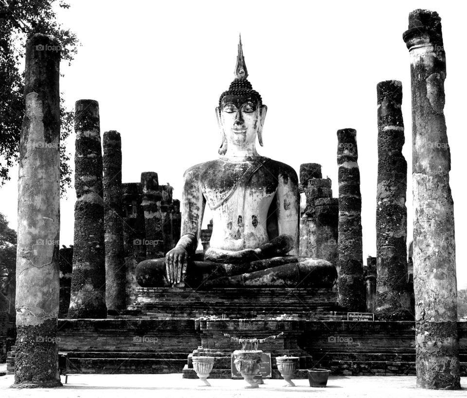 Big Buddha statue at Sukhothai historical park,Thailand