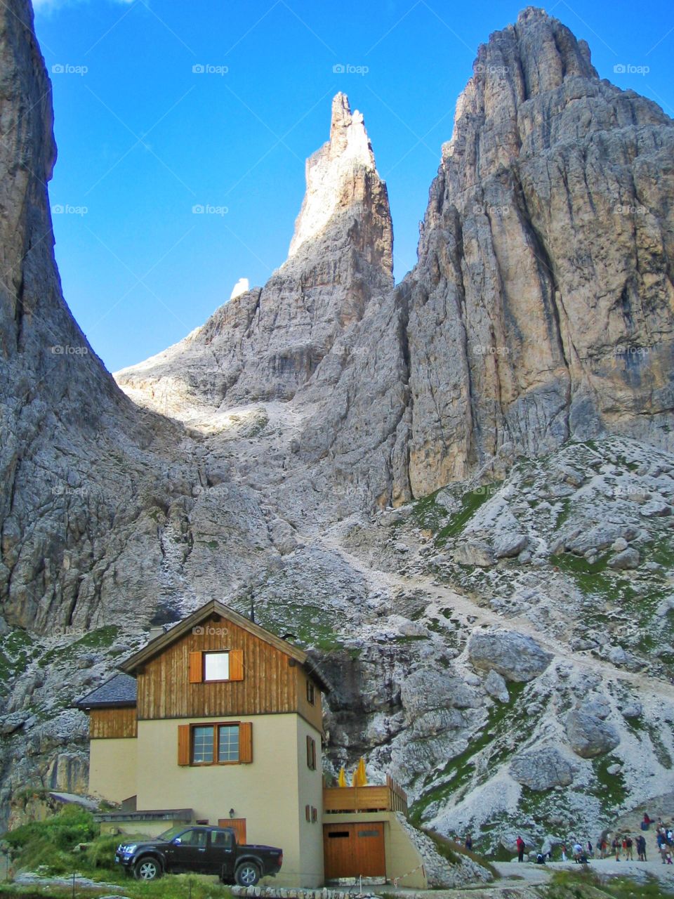 Shelter in the mountain. A scared Shelter is in high mountain in the Dolomites surfing my vacation up there