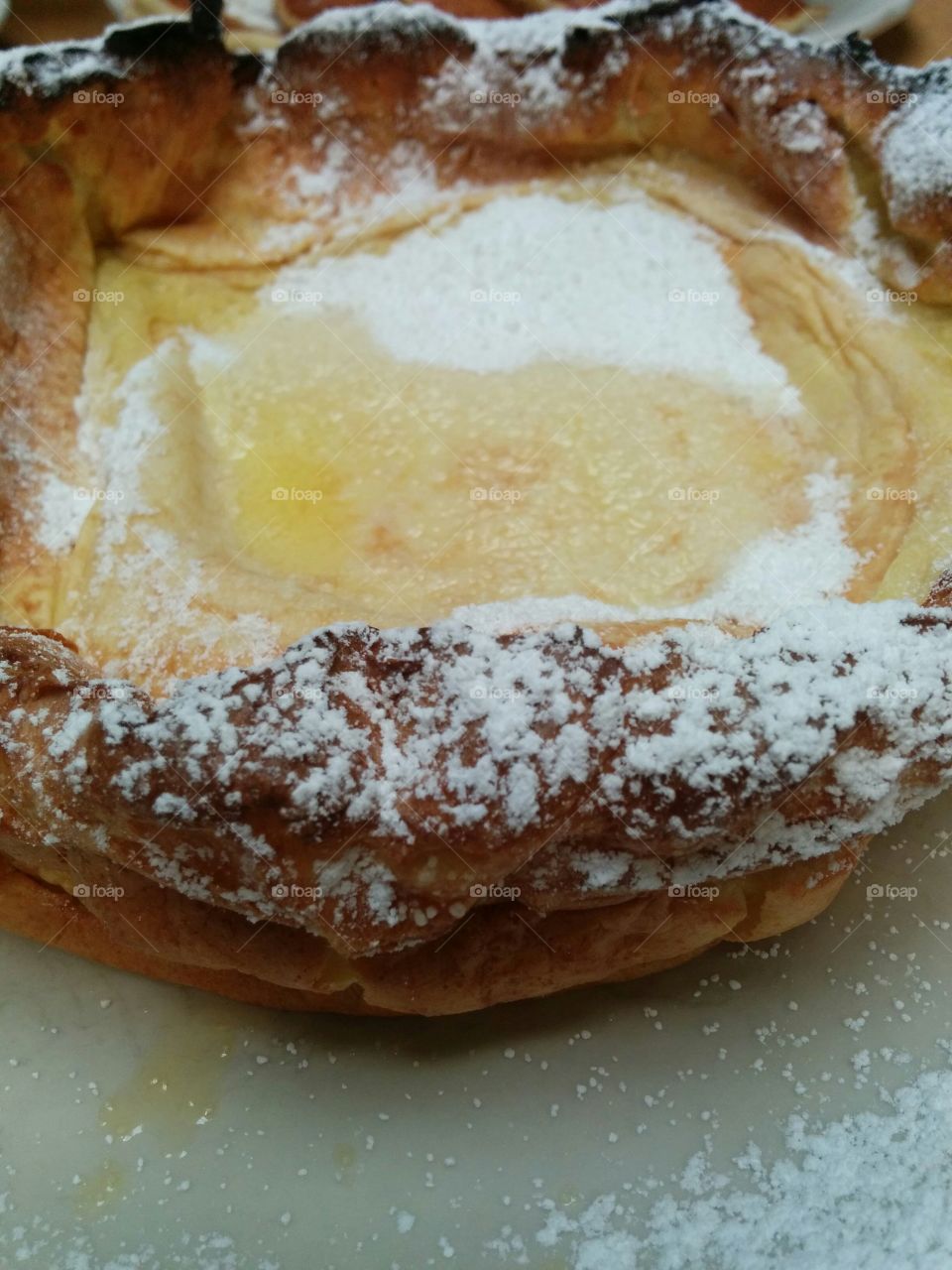 Dutch Baby breakfast. A pancake house specialty that's a bit insane and yummy.