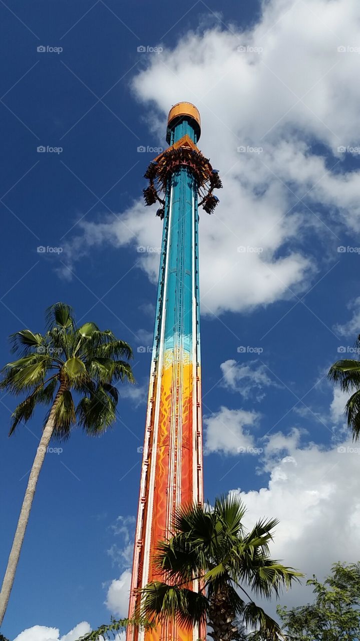 Thrill ride at Busch gardens