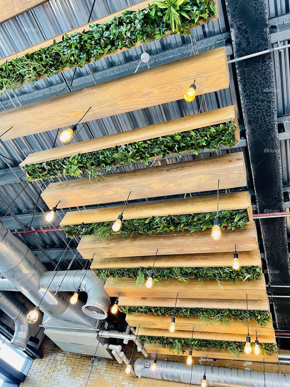 Green ceiling decor