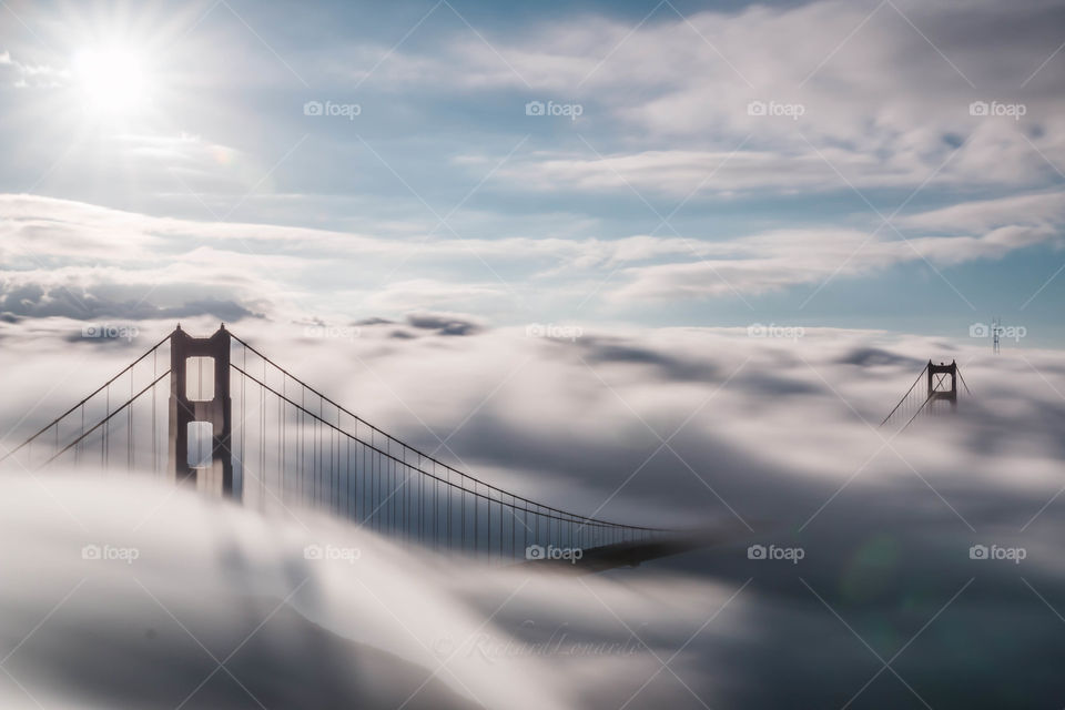 Fog Covered Golden Gate. Golden Gate Bridge ☆ San Francisco 