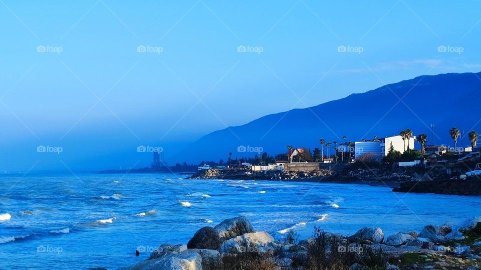 A beautiful rocky beach in the north of Iran