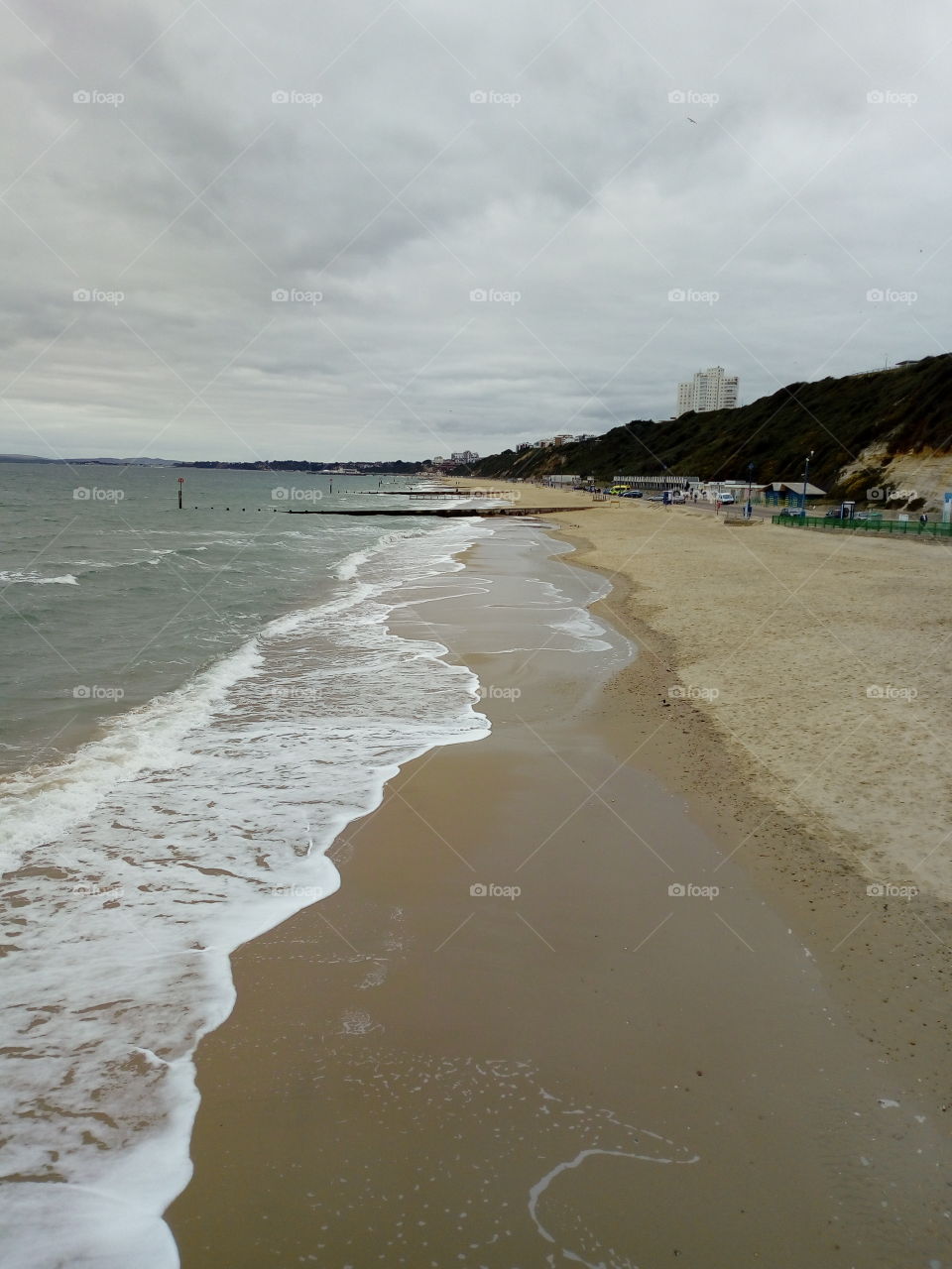 Bournemouth beach in the winter