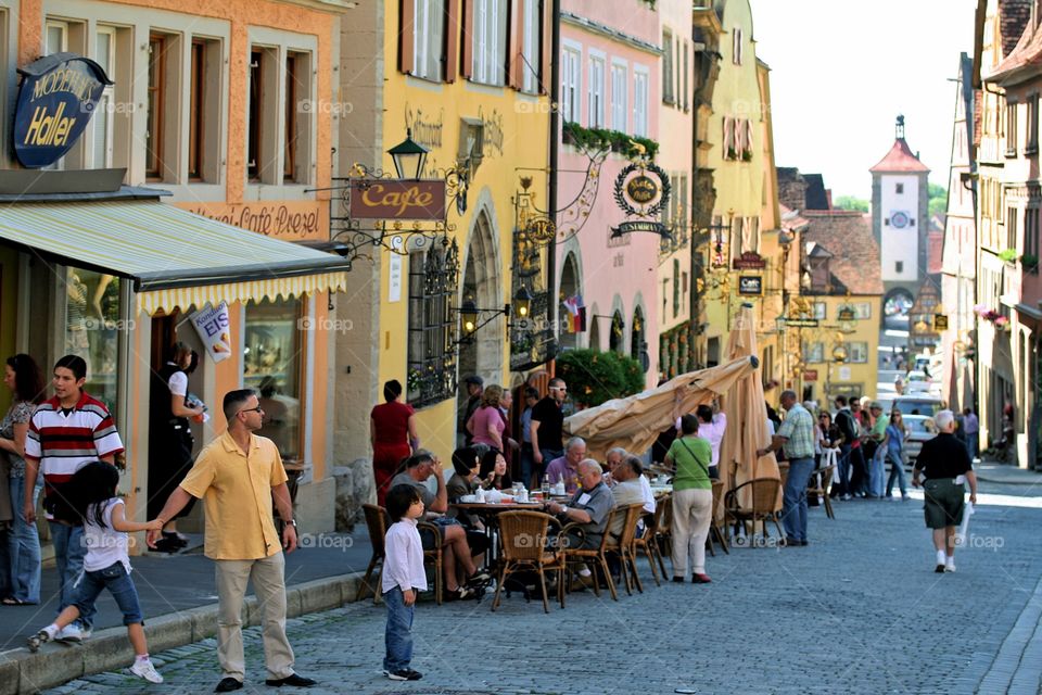 Street view in Rothenburg, Germany
