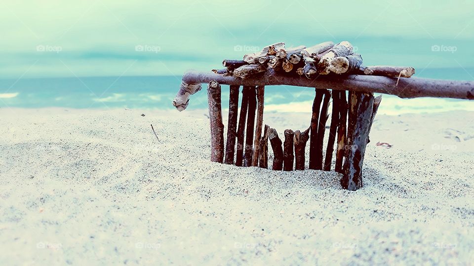 stick house with ocean view