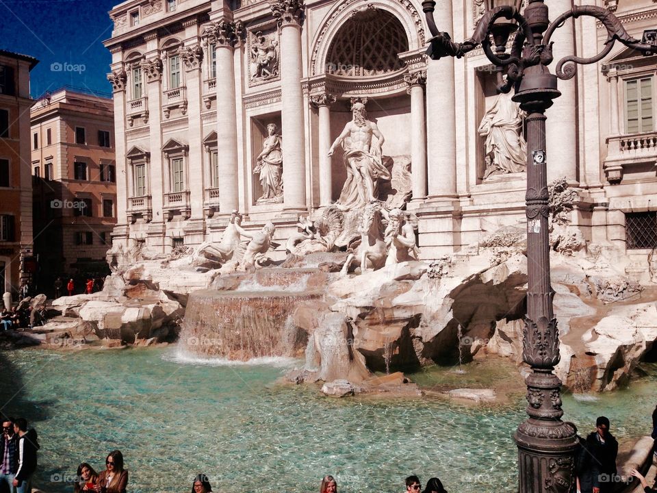 Where everything started . Visiting the trevi fountain, one of the best monuments in Rome 