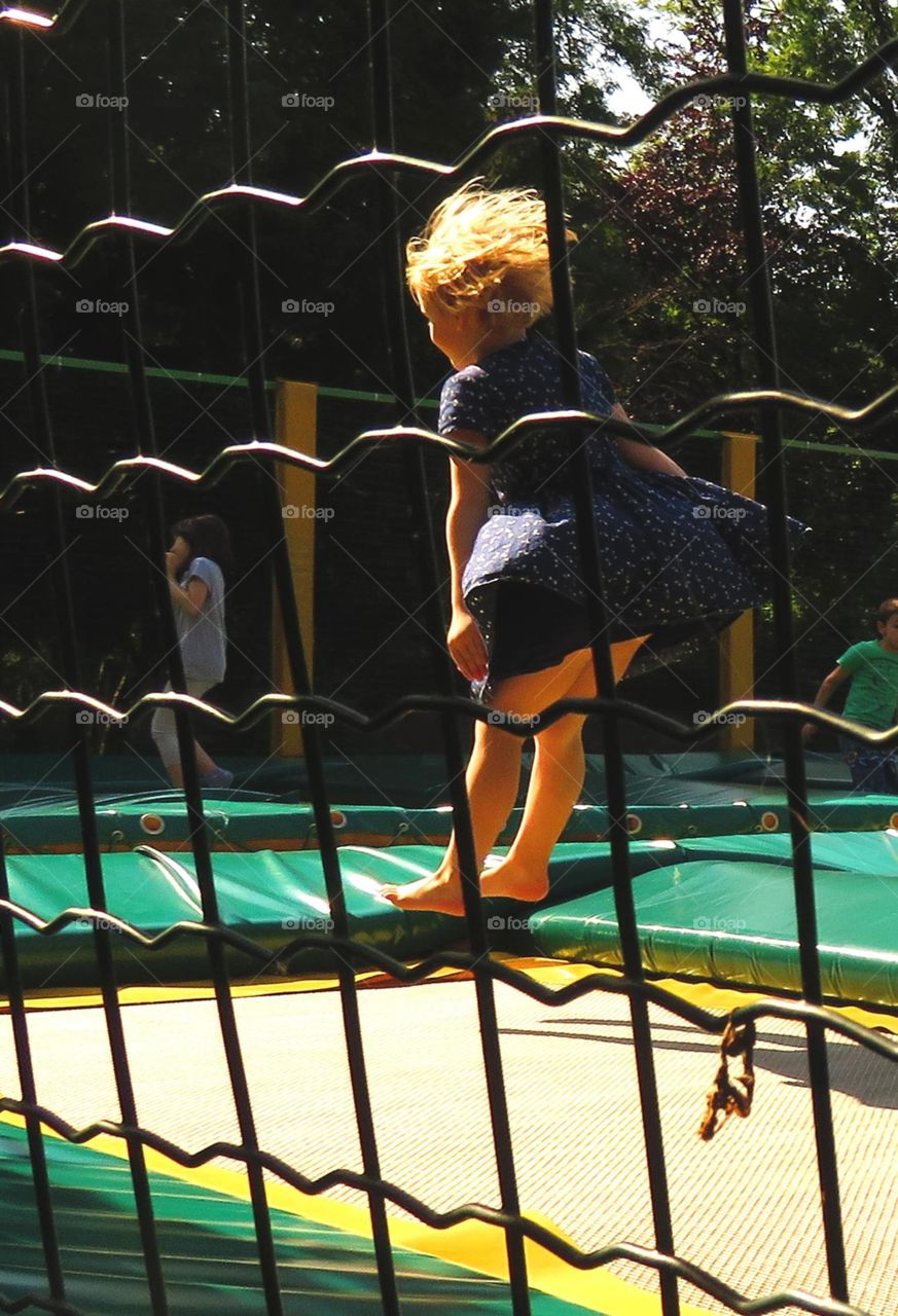 fun on a trampoline