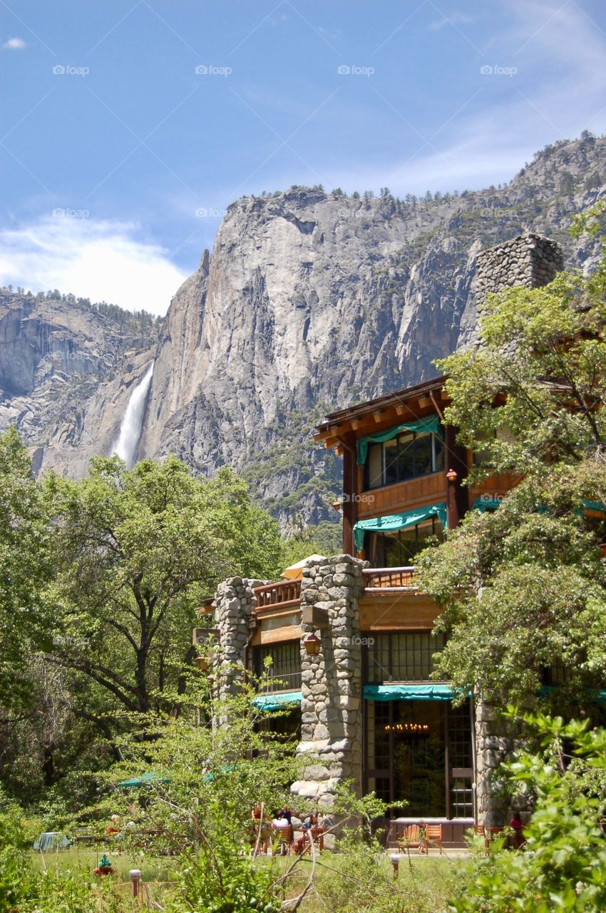 Yosemite Falls And Hotel