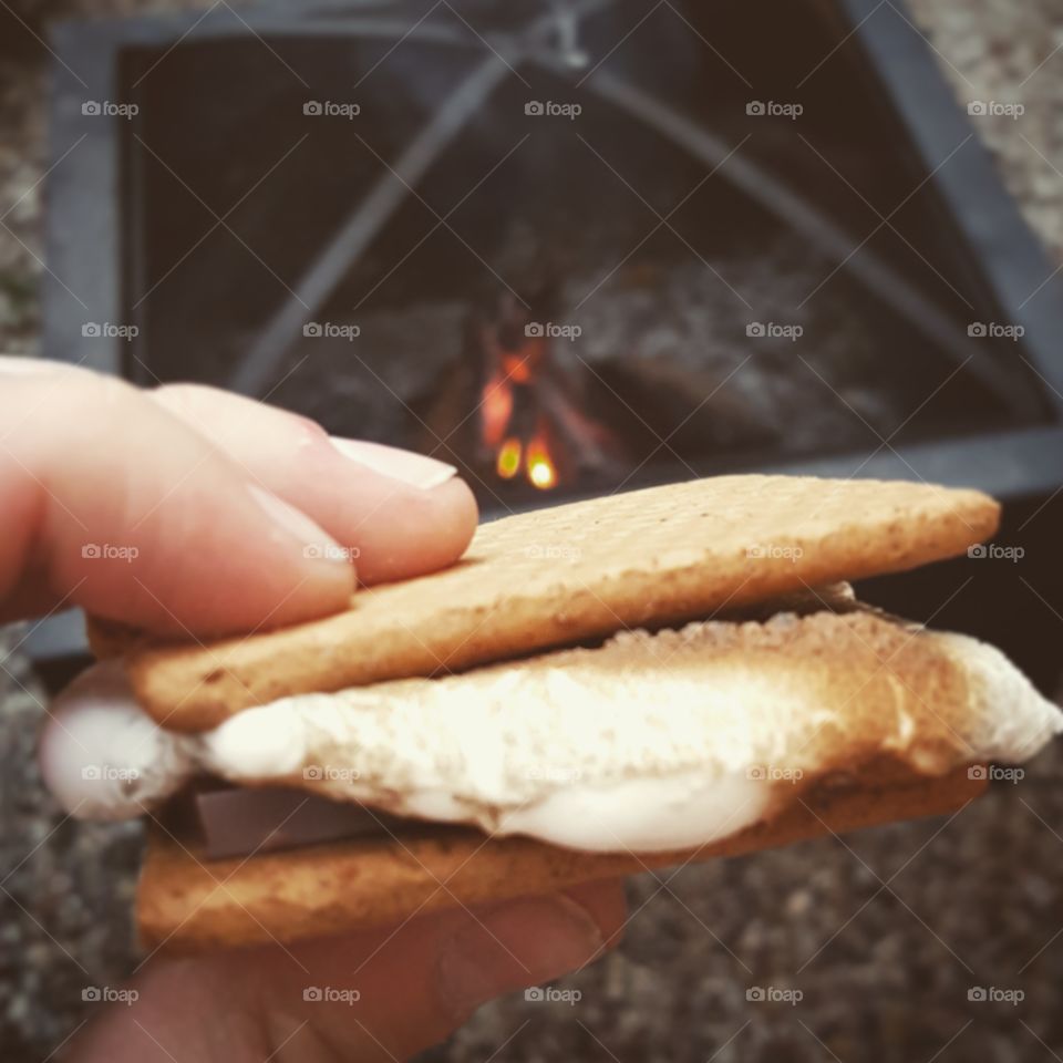 smores by the fire on a summer night