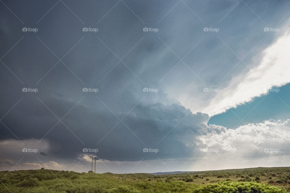 LP supercell in the Texas panhandle. Photographed during a stormchase.