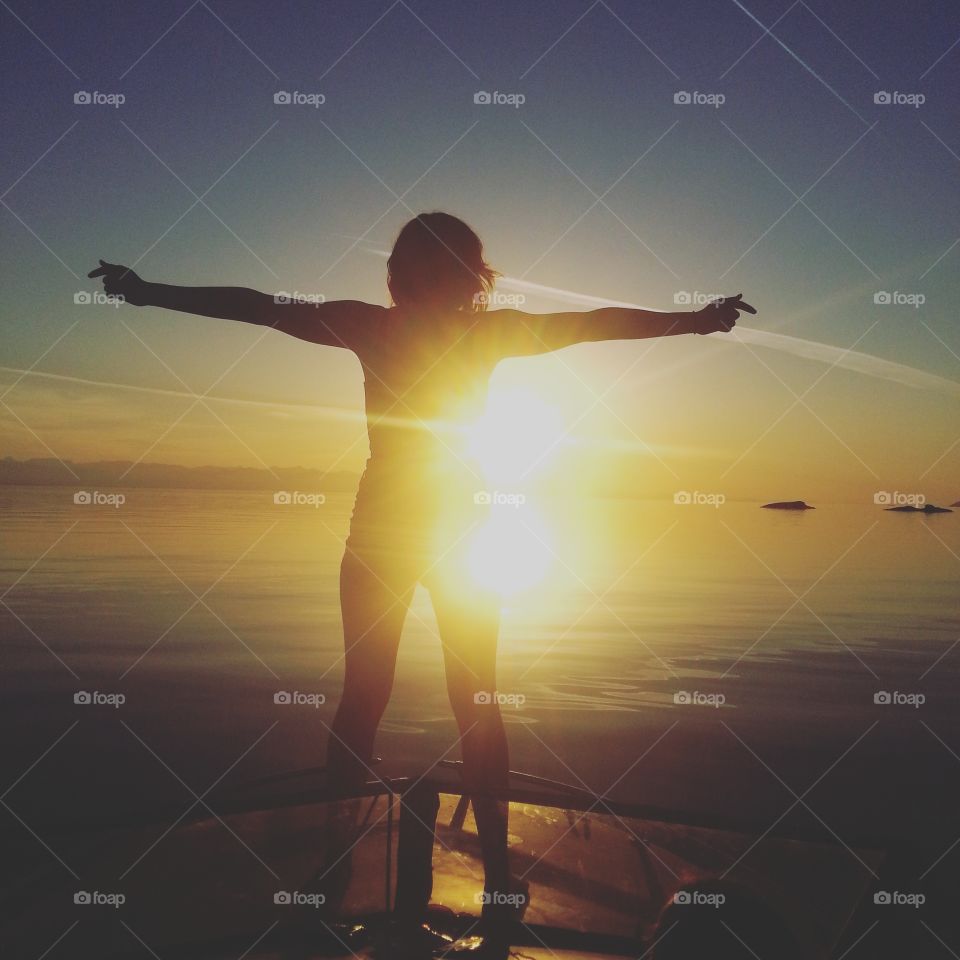 Silhouette in the sunset