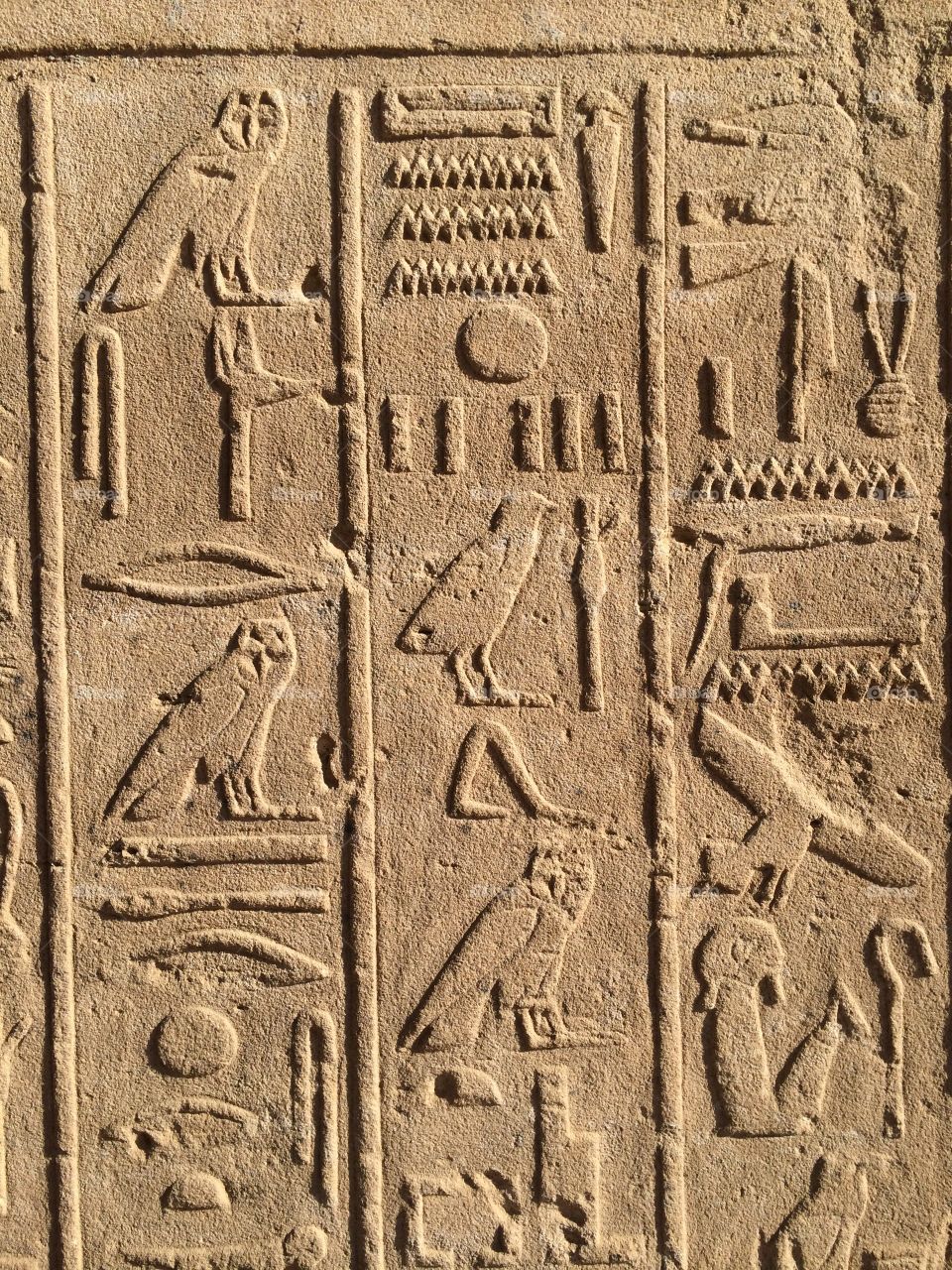 Stone hieroglyphics 