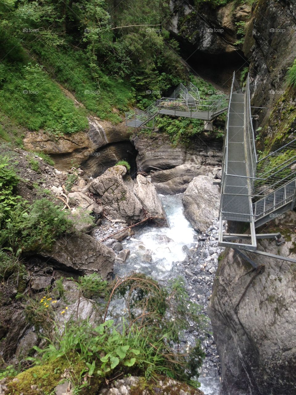 Beautiful river cave in Switzerland 