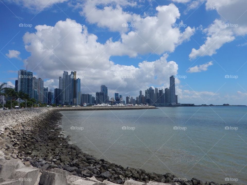 Panama with clouds 