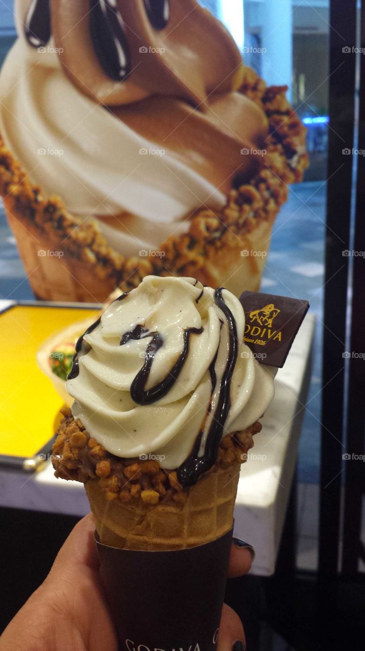 Godiva cone Ice Cream