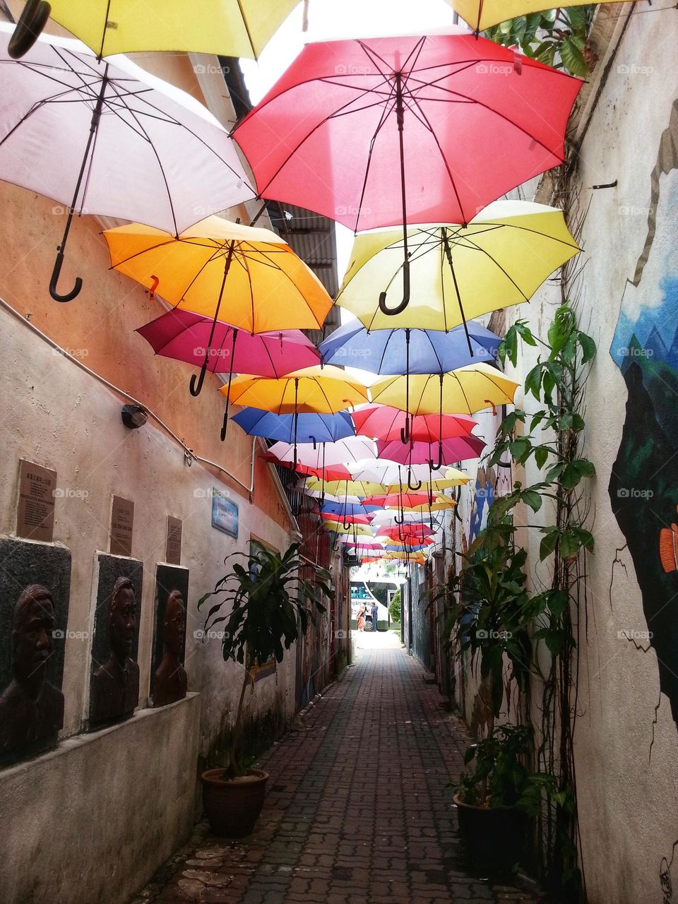 Umbrella alley in Kuala Terengganu, Malaysia