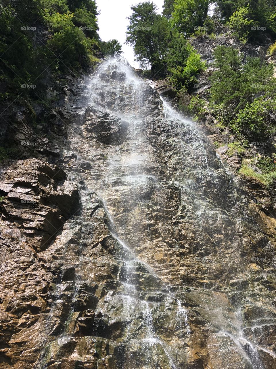 Waterfall at Schwarzsee in Switzerland 