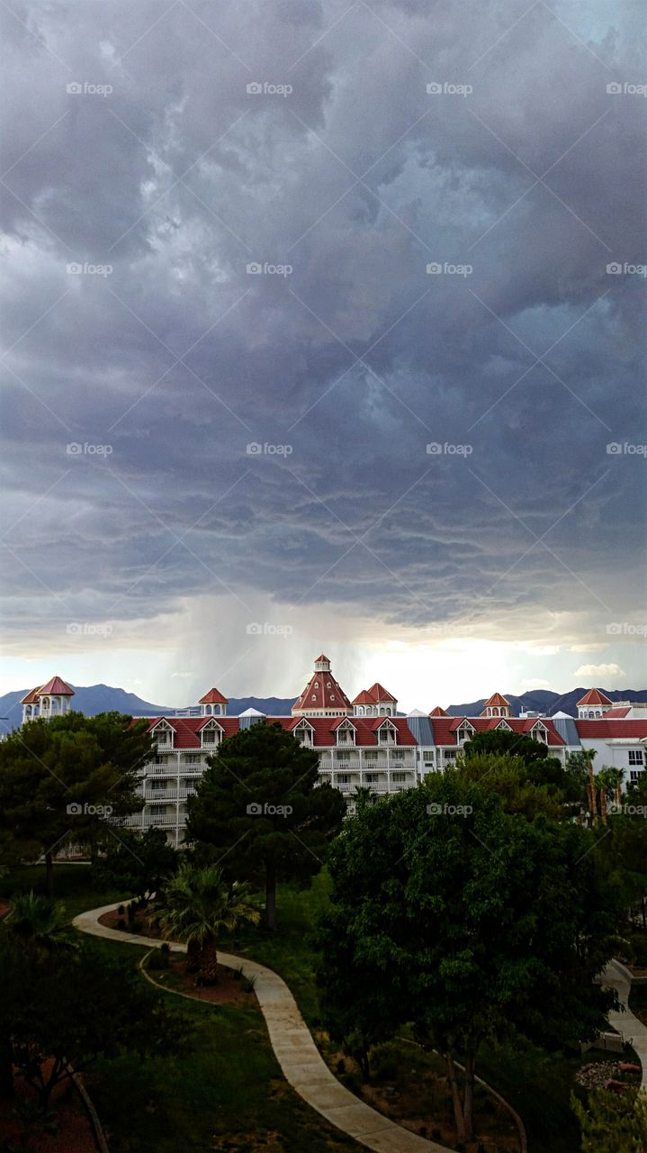 Storm Clouds above the Desert Resort