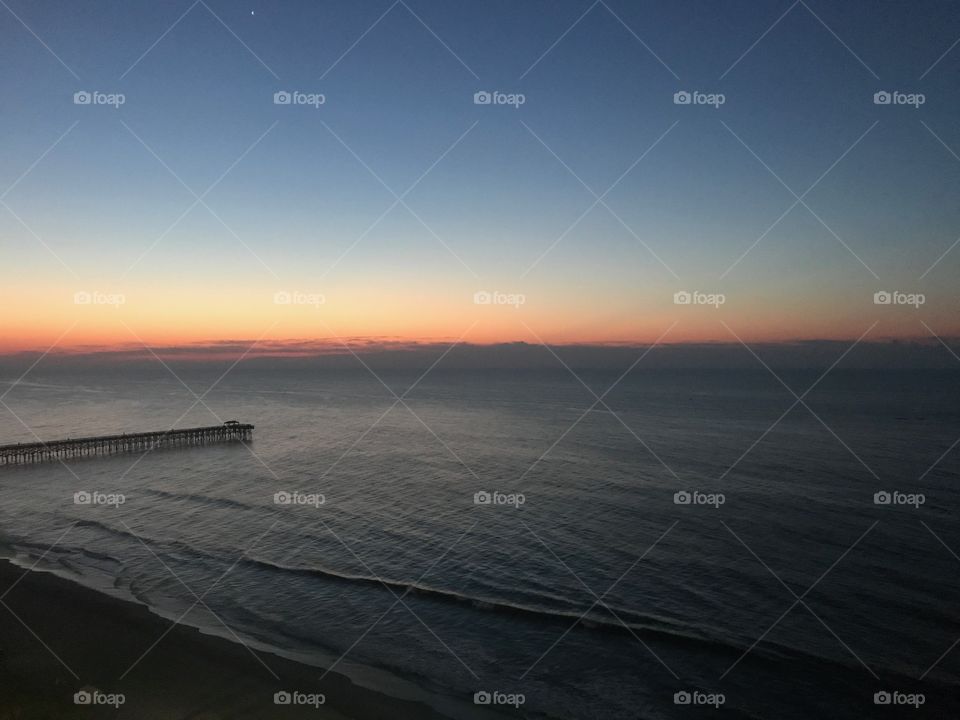 Sunset over the ocean