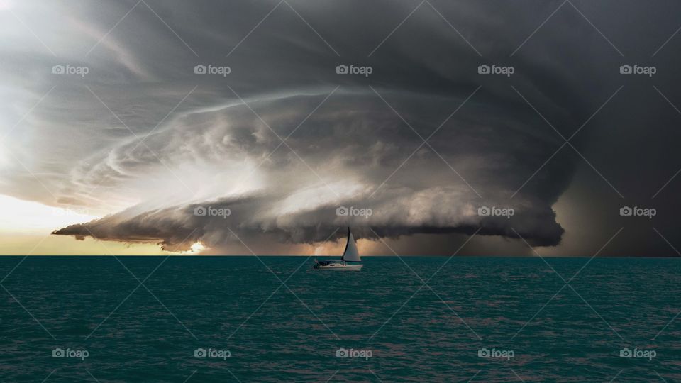 Storm in the gulf of Siam 