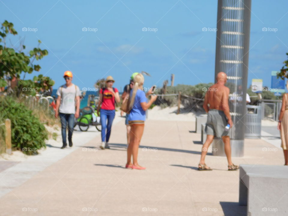 A view point of people enjoying the sun