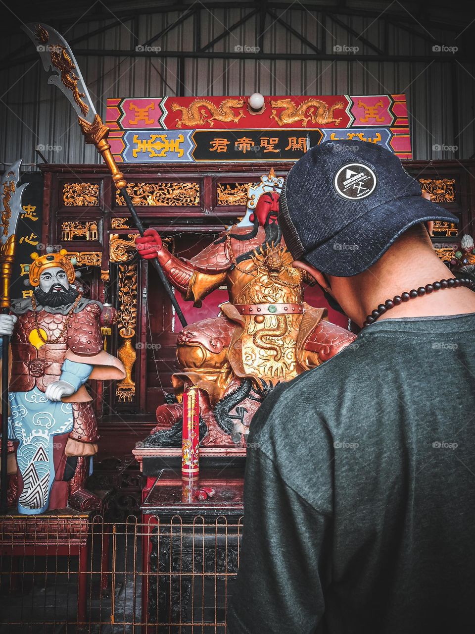 pray time at the temple. Happy chinese new year