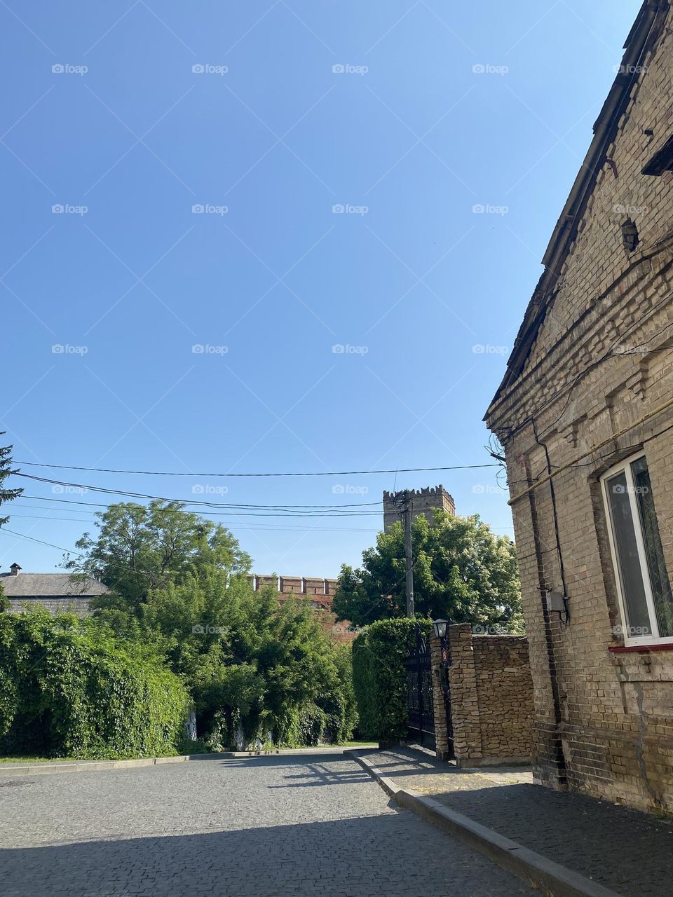 Summer in the city with castle 