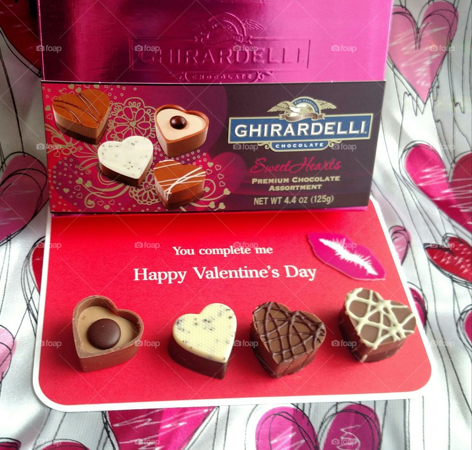 Ghirardelli heart Valentines chocolate specialty