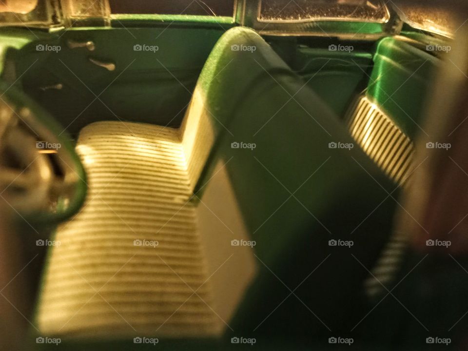 Toy Chevy Car interior bench seats