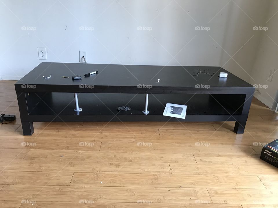 Old empty tv stand 