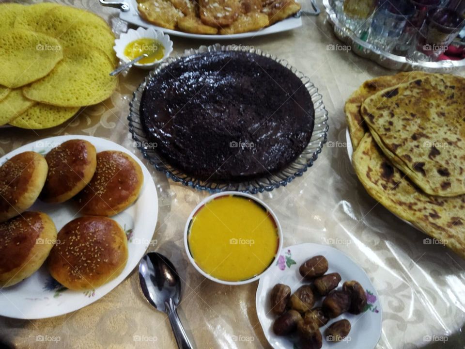 Moroccan food in Ramadan month.