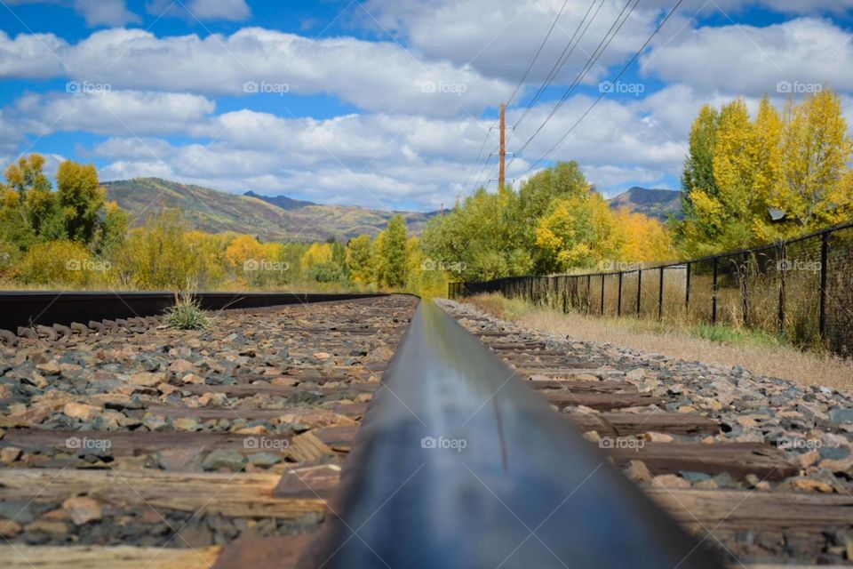 Incredible reflections at the train tracks 