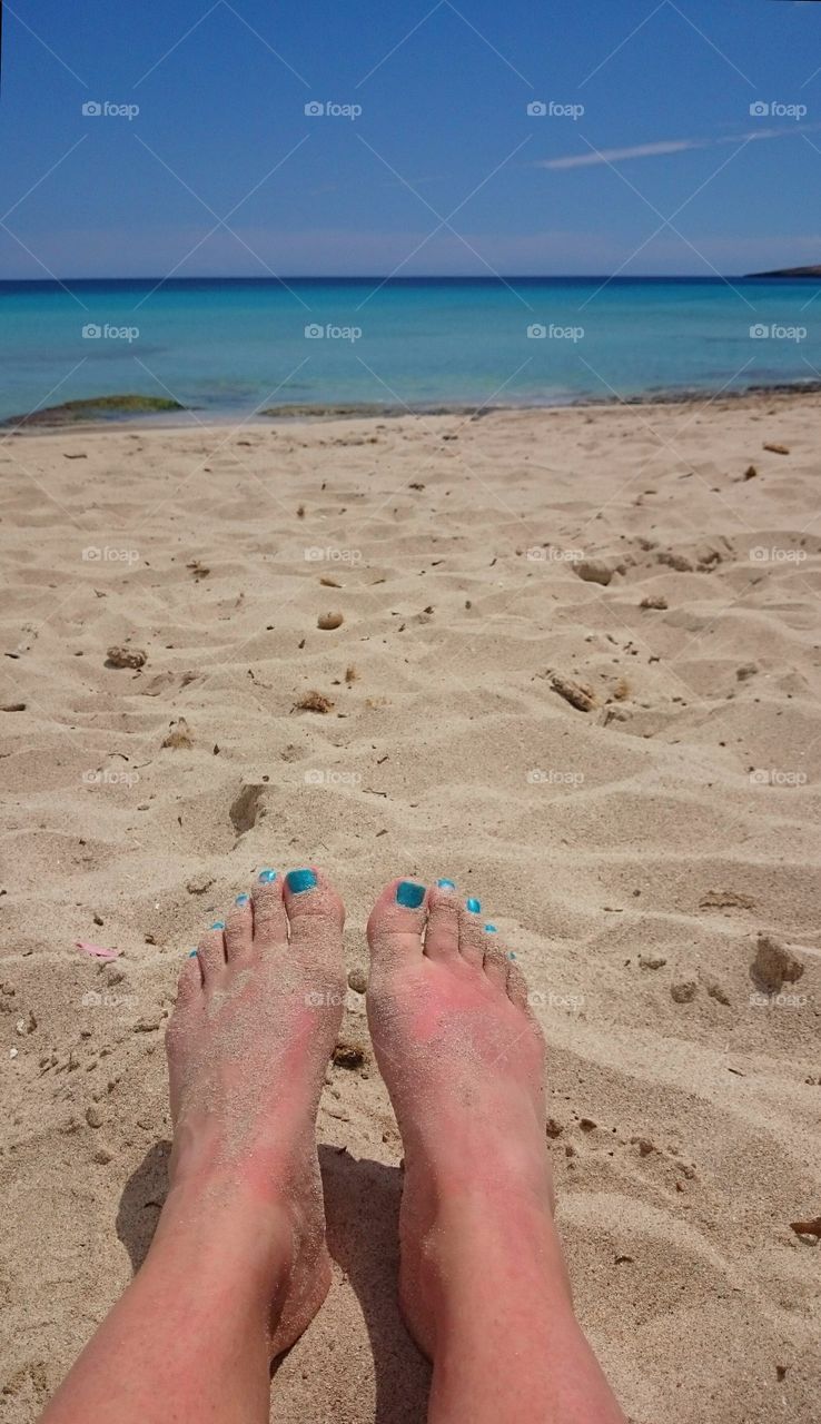 Resting on the beach 