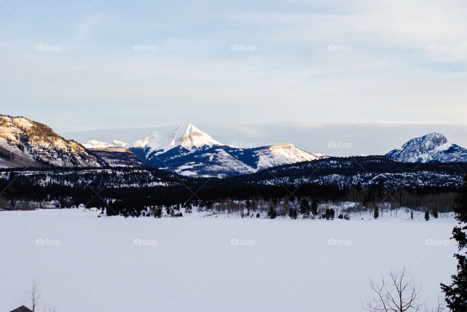 Winter mountains