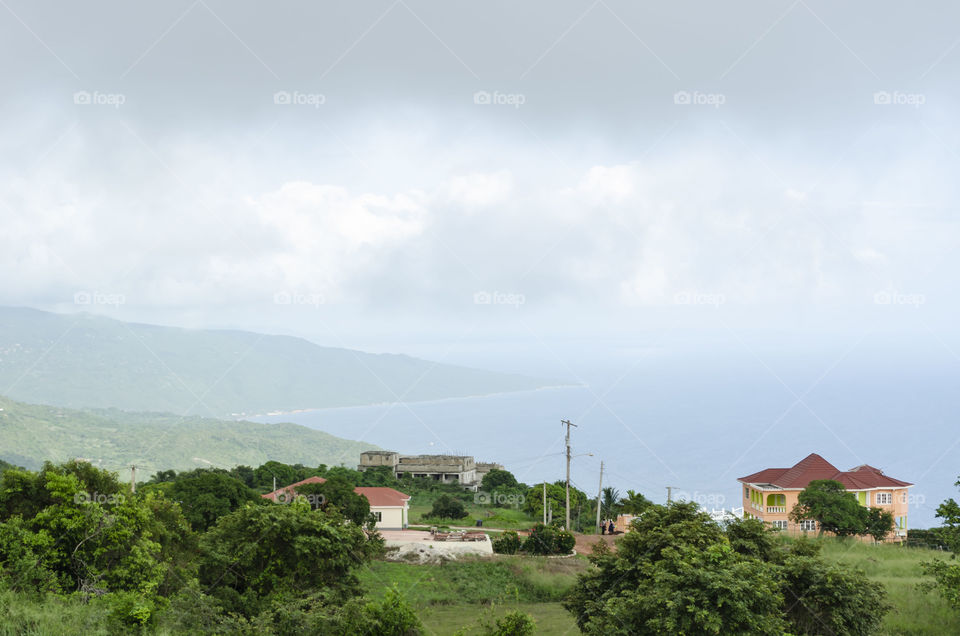 Cloudy Misty Coastline