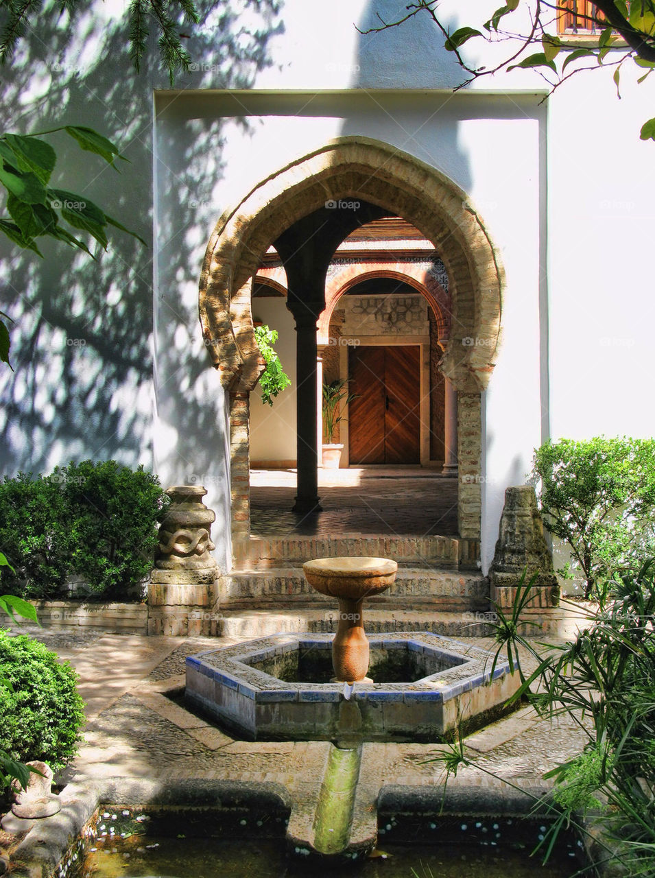 summer fountain spain arch by chris7ben