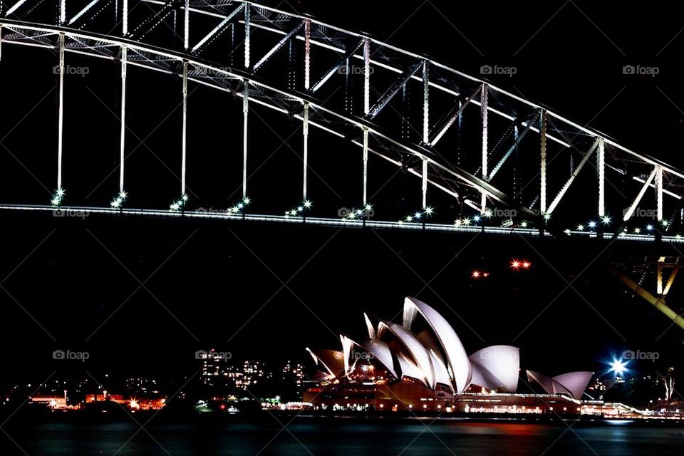 Sydney bridge and house