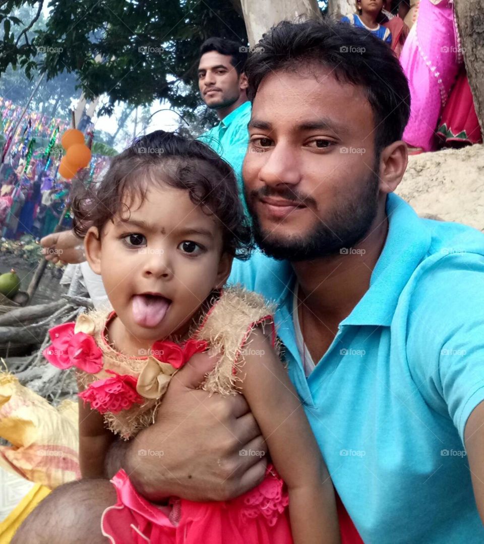 cutie is teasing to cameraman on Chhath festival in india