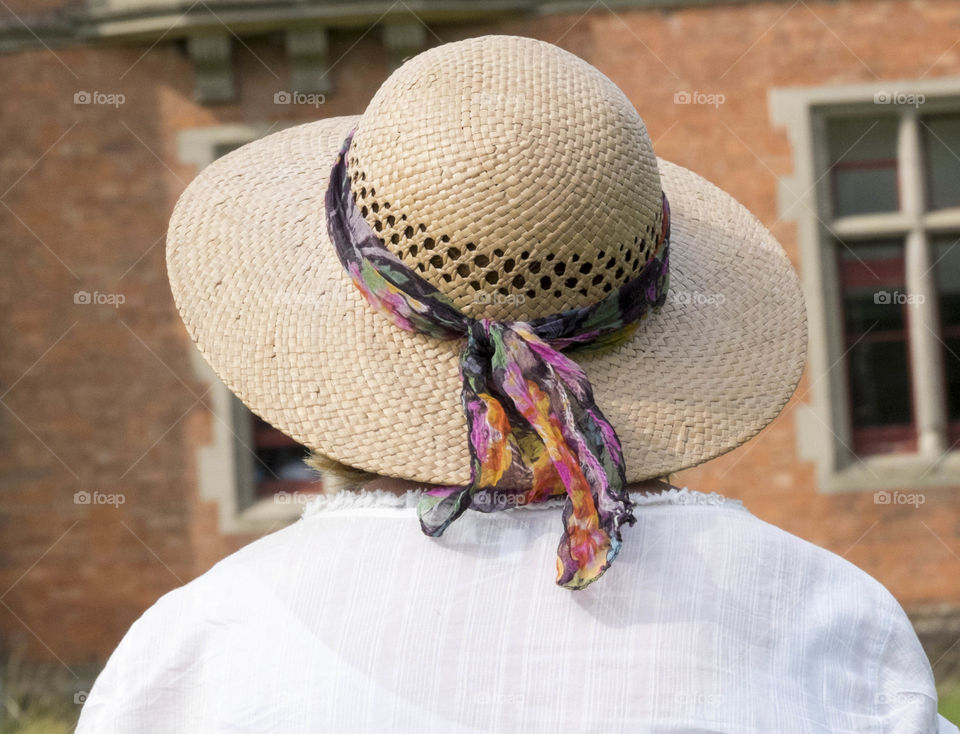 Woman. Straw hat