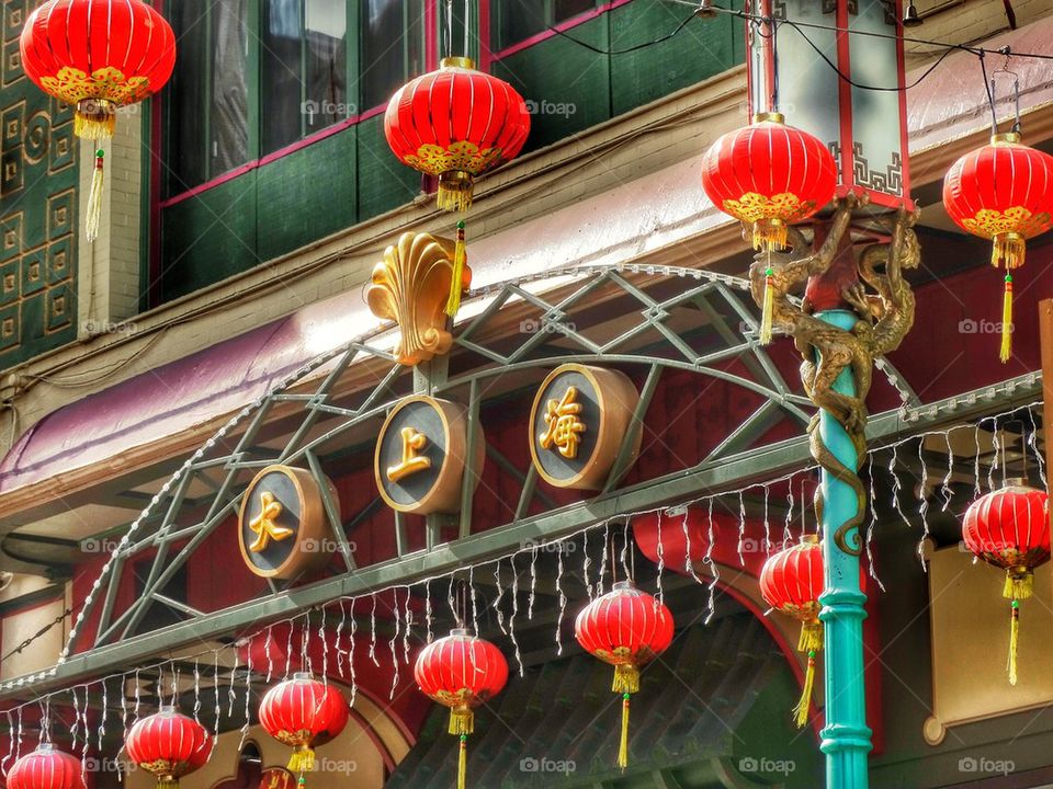 Chinese New Year Red Paper Lanterns